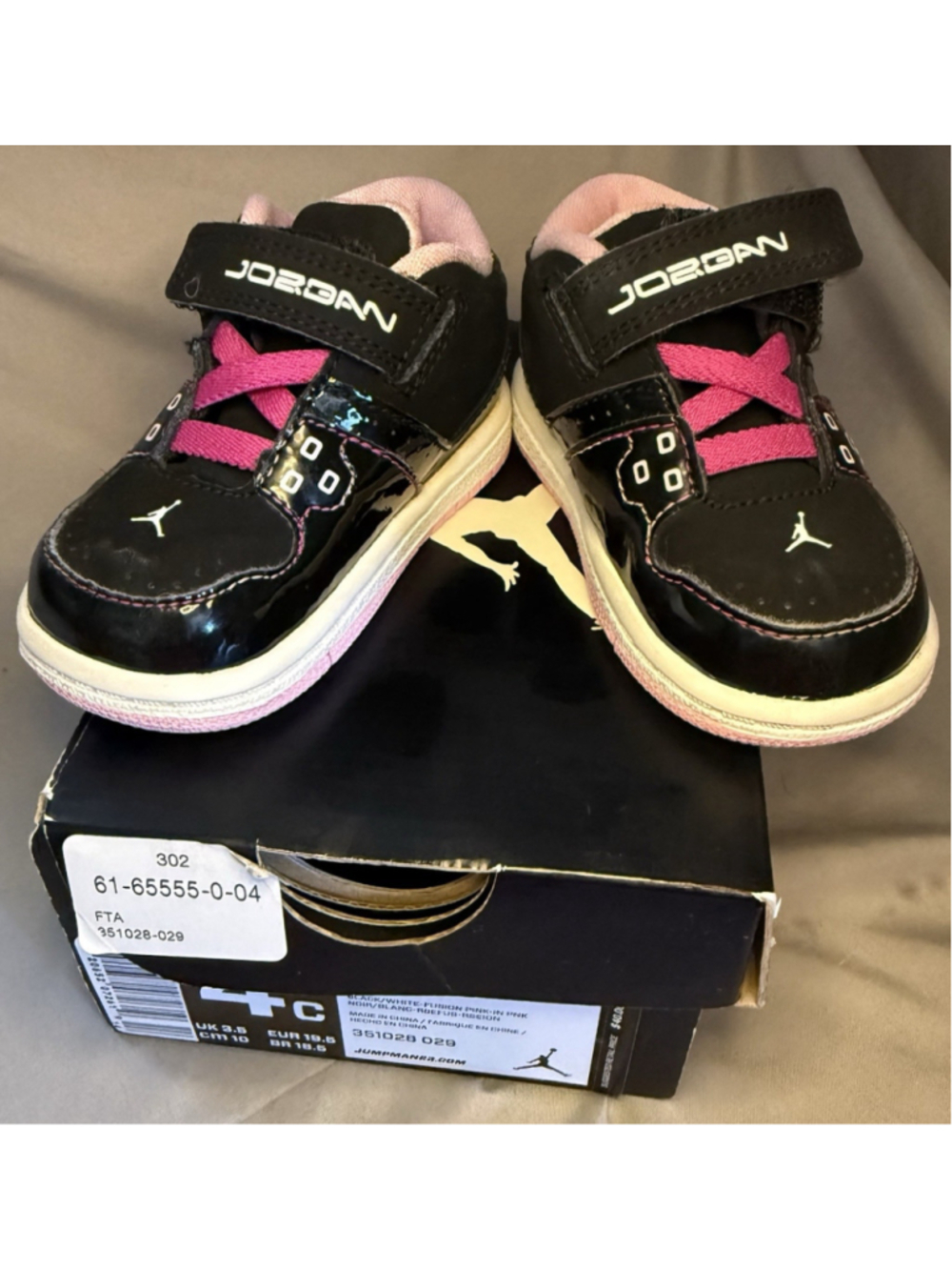 Baby 2012 Nike Air Jordan 23 baby shoes BLACK Pink 4C With BOX